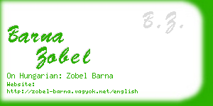 barna zobel business card